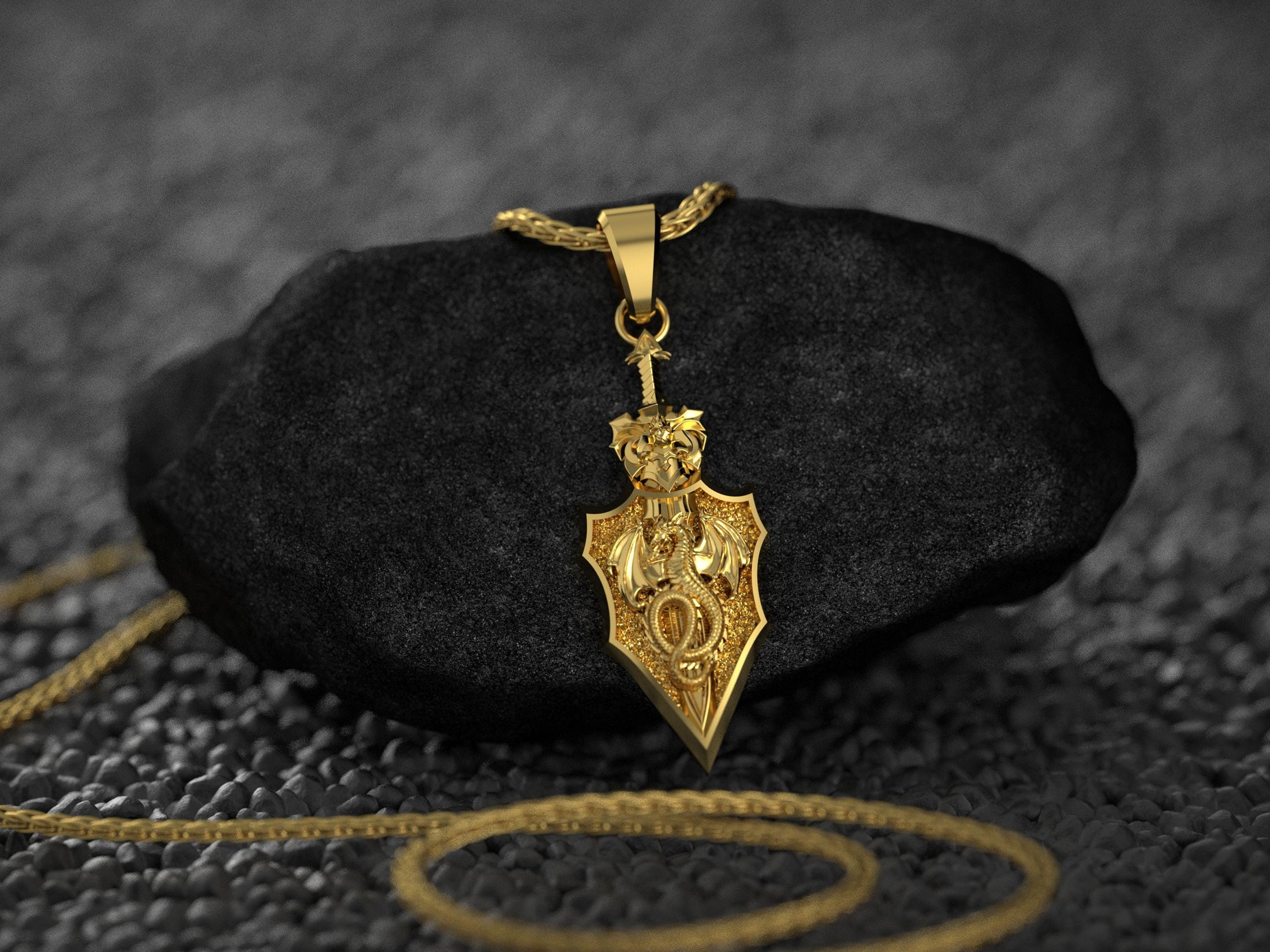 Dragon Knight Shield Pendant