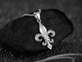 Bild in Galerie-Betrachter laden, Fleur-de-Lis Pendant • Royal Heraldic Necklace • Medieval Purity Symbol • French Gothic Amulet
