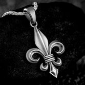 Fleur-de-Lis Pendant • Royal Heraldic Necklace • Medieval Purity Symbol • French Gothic Amulet