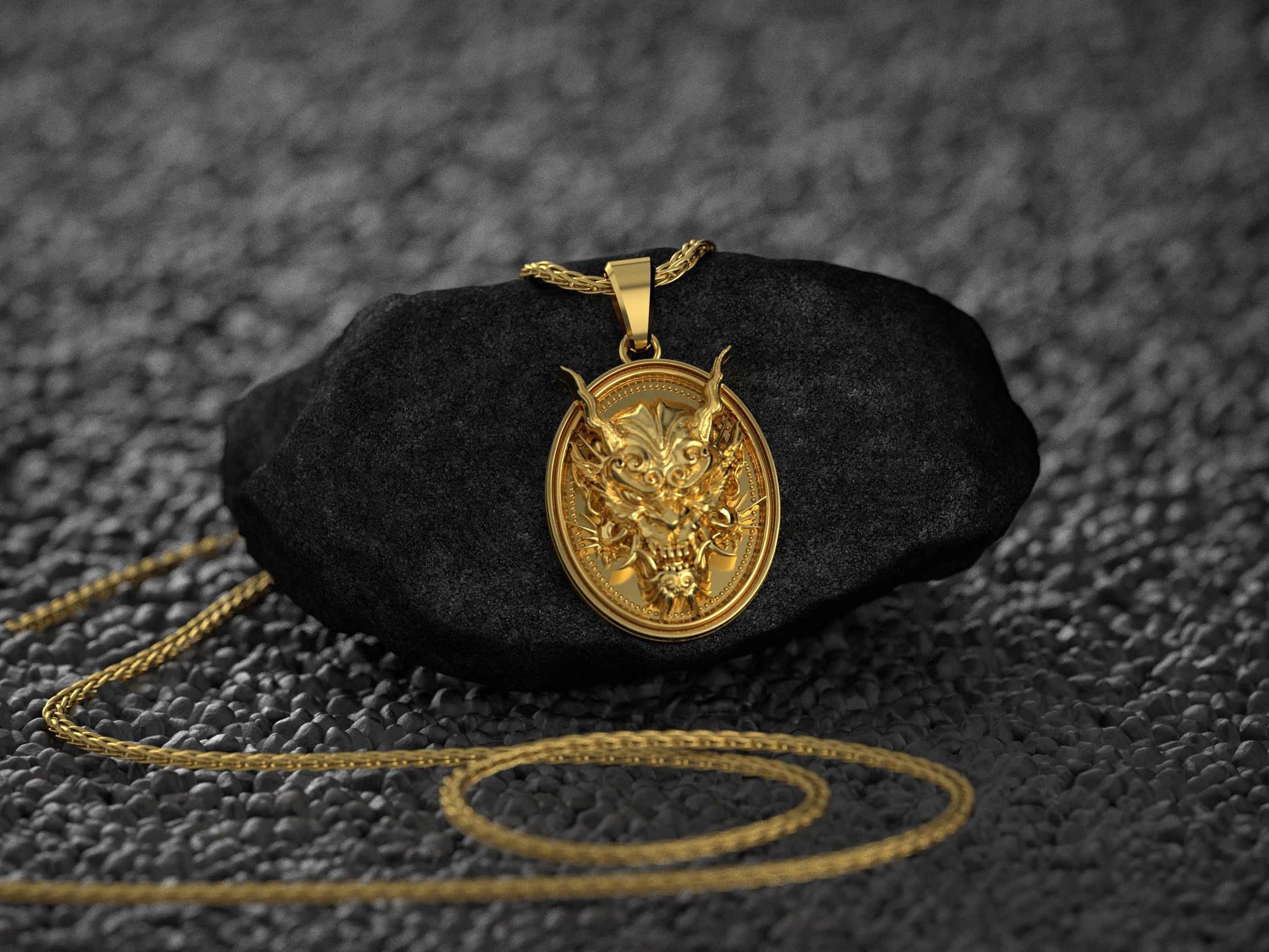Oni Mask Necklace
