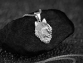 Sterling Silver Wolf Head Pendant