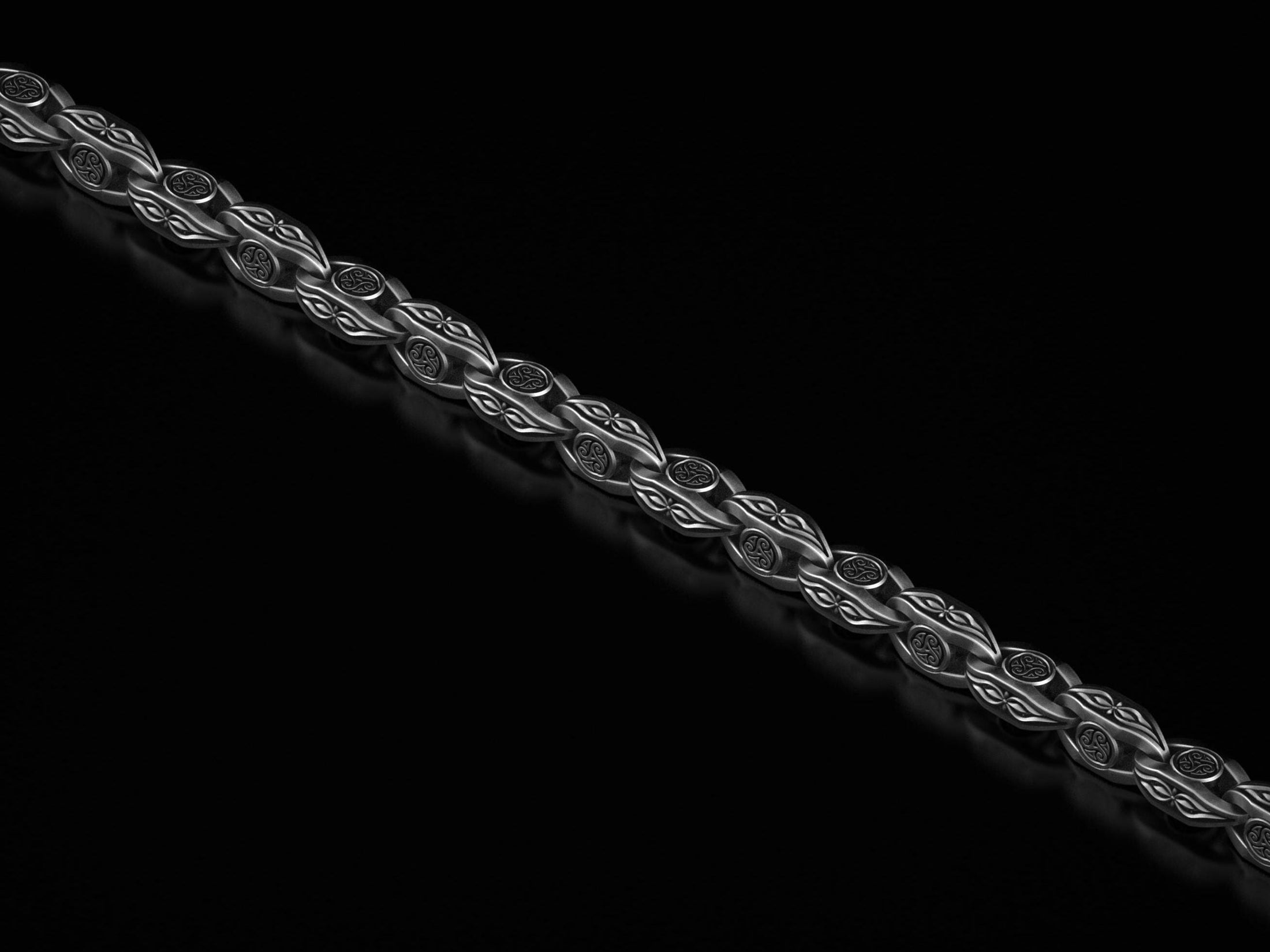 Celtic Shield Chain – Silver Link Necklace