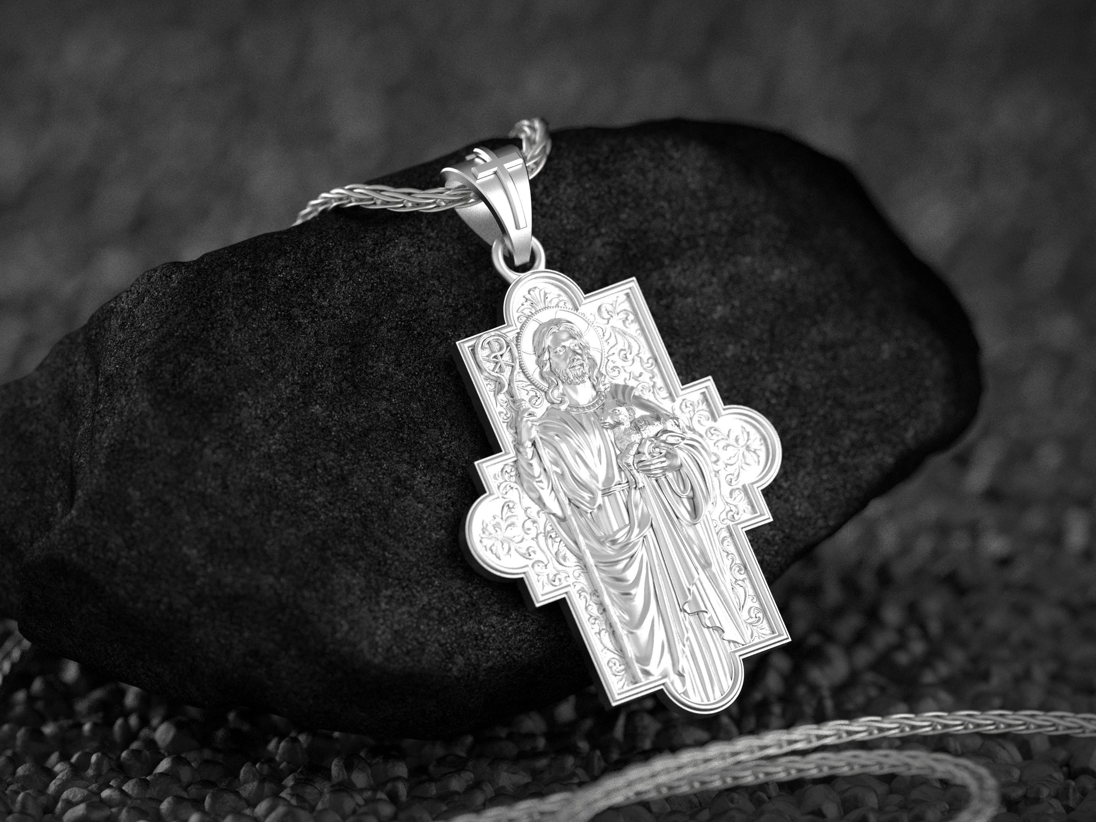 Good Shepherd Jesus Pendant