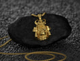 Load image into Gallery viewer, King Gorilla Samurai Helmet Pendant – Fierce Warrior Gorilla Necklace, Japanese Armor, Samurai Warrior Jewelry

