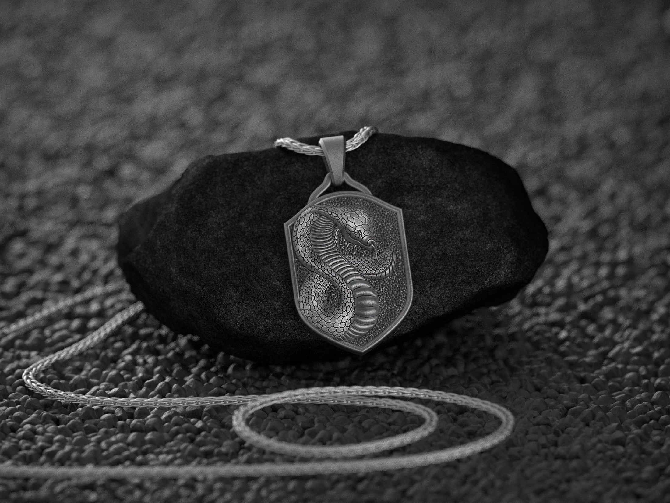 Cobra Shield Pendant • Serpent Guardian Necklace • Mystic Wisdom Amulet • Snake Power Medallion