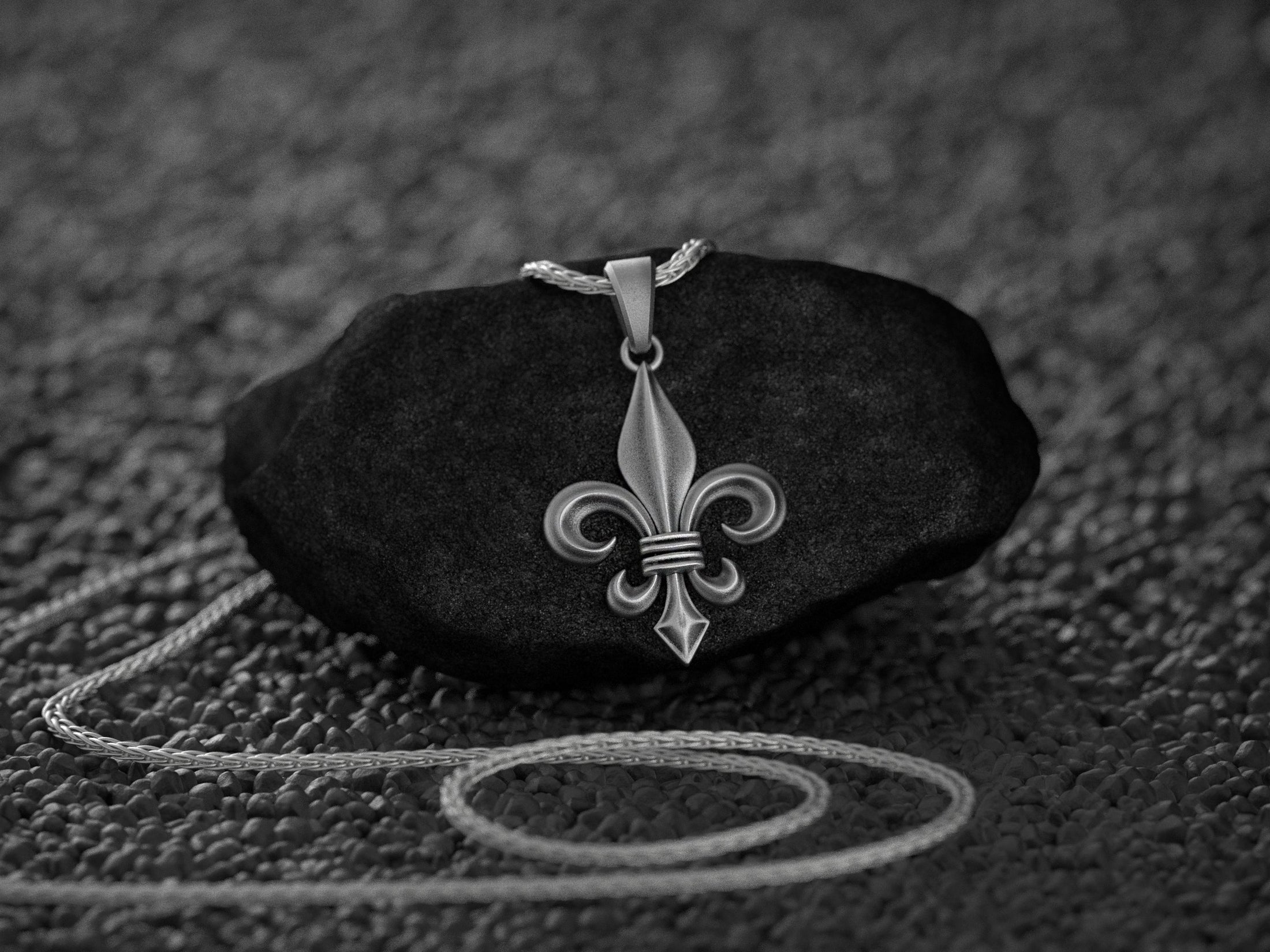 Fleur-de-Lis Pendant • Royal Heraldic Necklace • Medieval Purity Symbol • French Gothic Amulet