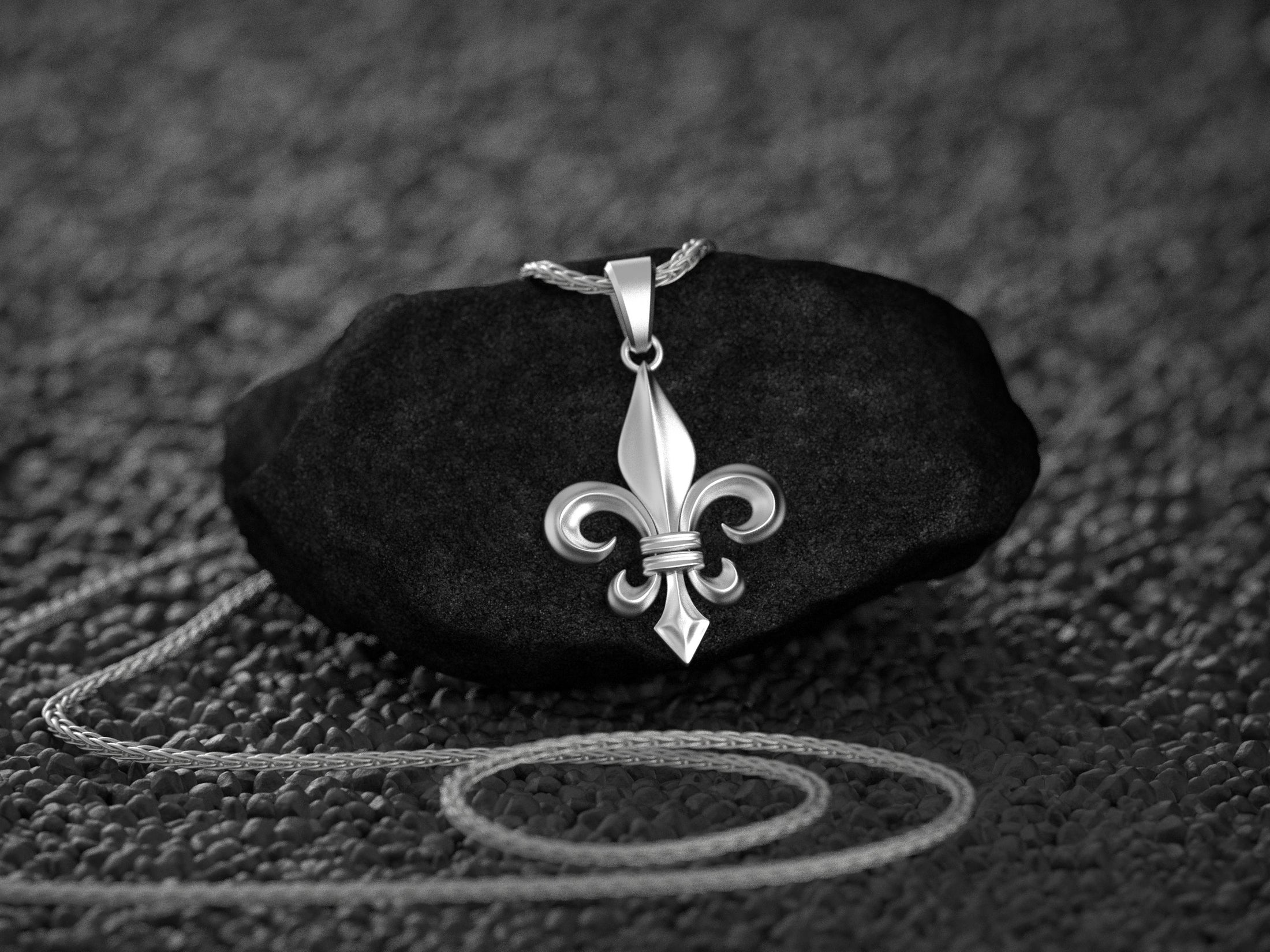 Fleur-de-Lis Pendant • Royal Heraldic Necklace • Medieval Purity Symbol • French Gothic Amulet