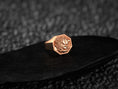 Load image into Gallery viewer, Foo Dog Signet Ring Silver, Chinese Guardian Lion Ring for Men, Feng Shui Protection Statement Jewelry
