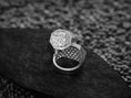 Load image into Gallery viewer, Foo Dog Signet Ring Silver, Chinese Guardian Lion Ring for Men, Feng Shui Protection Statement Jewelry
