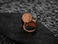 Load image into Gallery viewer, Foo Dog Signet Ring Silver, Chinese Guardian Lion Ring for Men, Feng Shui Protection Statement Jewelry
