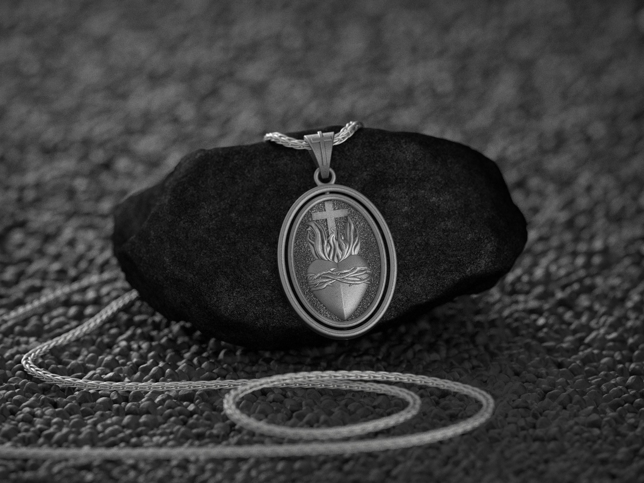 Spinning Sacred Heart Pendant
