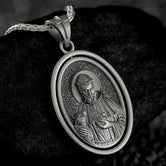 Spinning St Francis Pendant - Engravable
