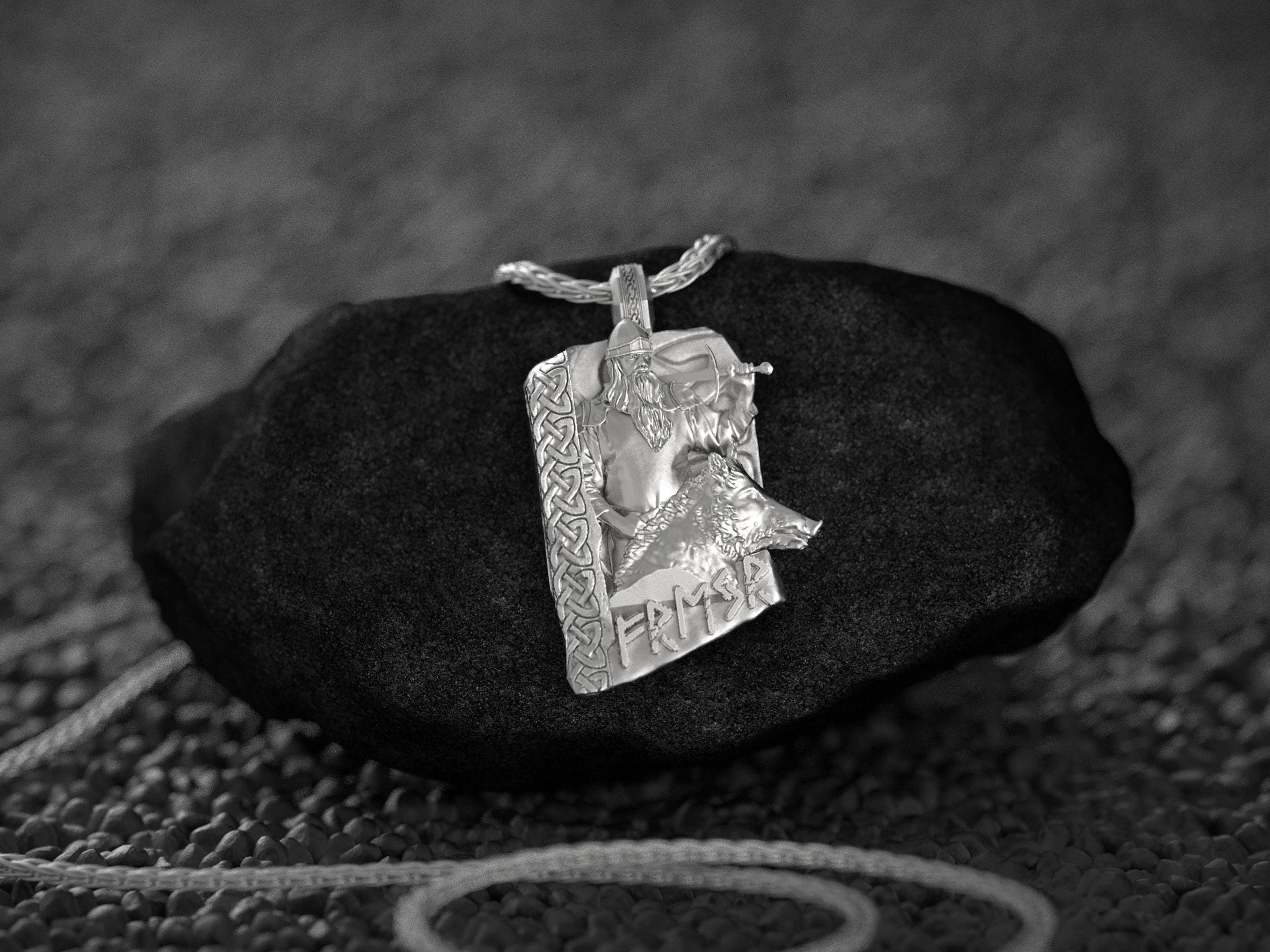 Freyr Norse God Pendant with Gullinbursti Viking Boar Amulet Nordic Mythology Necklace Fertility Prosperity Talisman for Men