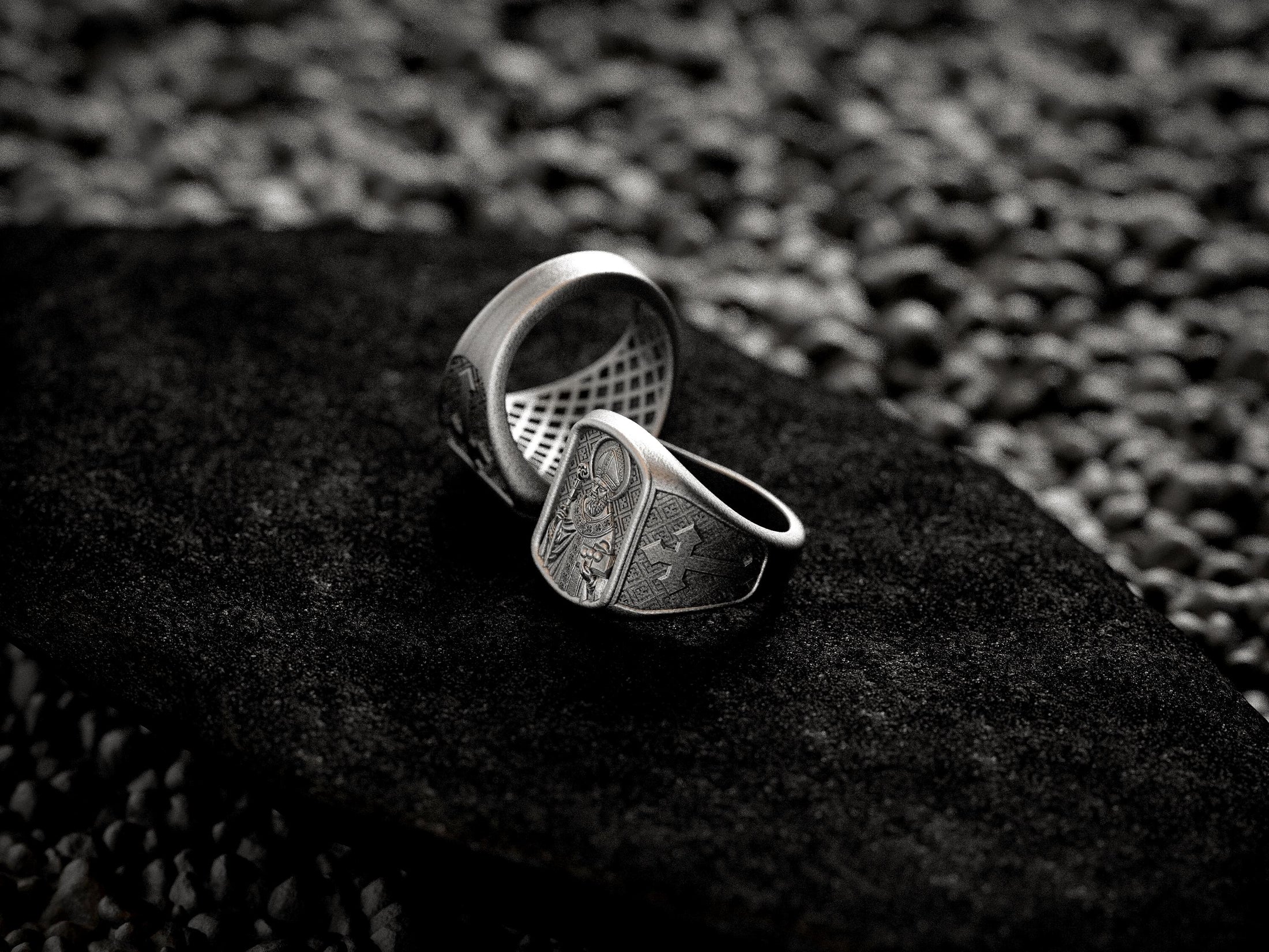 Saint Nicholas Ring – Sterling Silver Orthodox Bishop Signet Ring Christian Jewelry