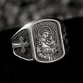 Load image into Gallery viewer, Saint Anthony of Padua Ring – Sterling Silver Catholic Signet Ring Religious Jewelry
