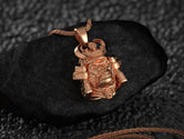King Gorilla Samurai Helmet Pendant – Fierce Warrior Gorilla Necklace, Japanese Armor, Samurai Warrior Jewelry