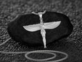 Load image into Gallery viewer, Silver Isis goddess necklace with wings and Ankh symbol.

