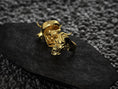 Bild in Galerie-Betrachter laden, Demon Skull Ring with Horns – Gothic Devil Head Jewelry, Dark Fantasy Biker Ring, Occult Skull Band
