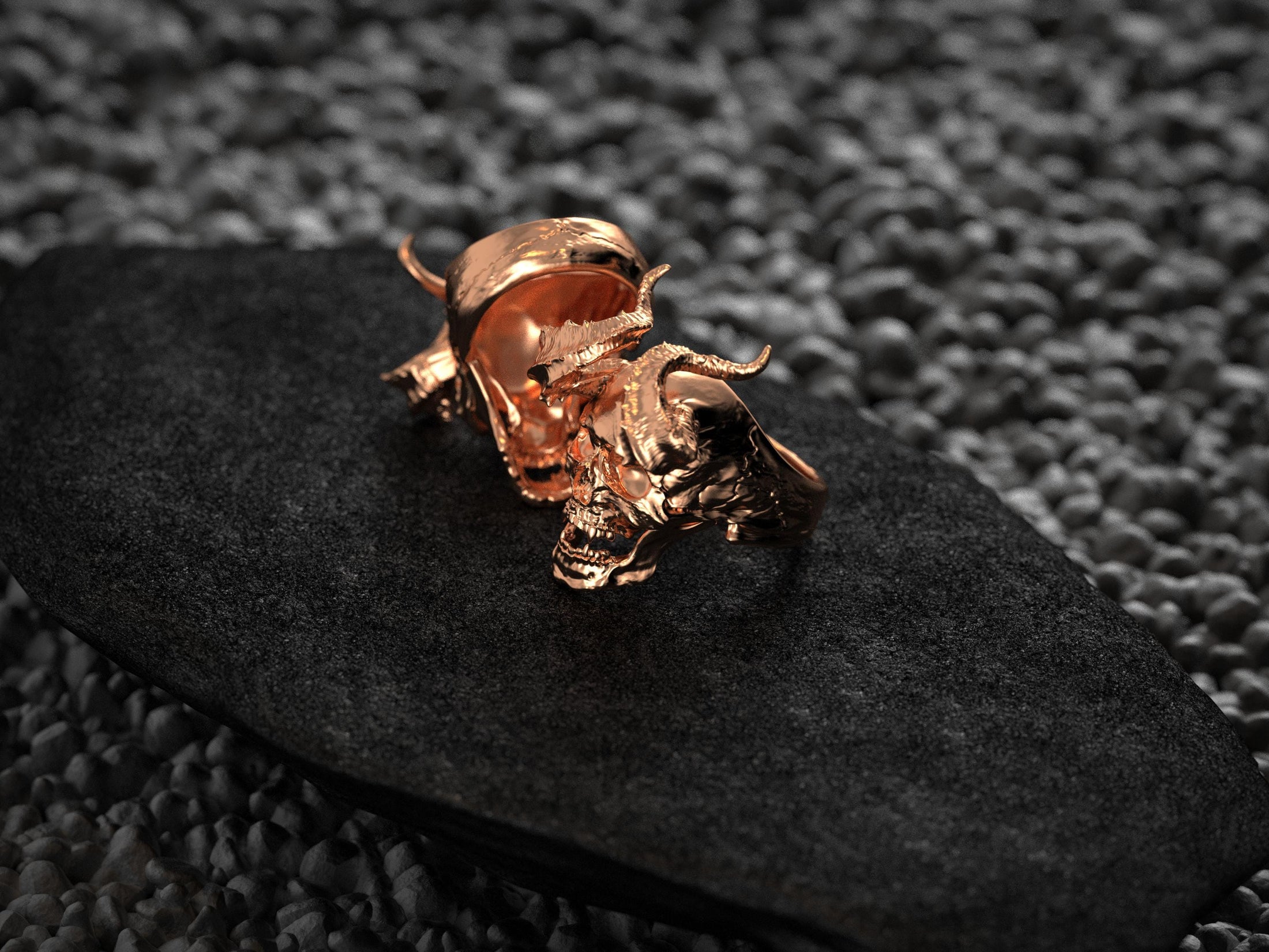 Horned Skull Ring