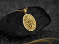 Load image into Gallery viewer, Personalized Saint Hubertus Pendant – Sterling Silver Patron Saint of Hunters Catholic Medal Necklace

