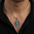 Load image into Gallery viewer, Silver Jesus Christ Sacred Heart Pendant Personalized – Sterling Silver Catholic Medal Necklace Christian Devotional
