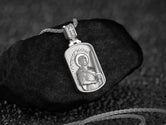 Saint Martin of Tours Dog Tag Pendant – Sterling Silver Catholic Medal Necklace Patron Saint Soldiers