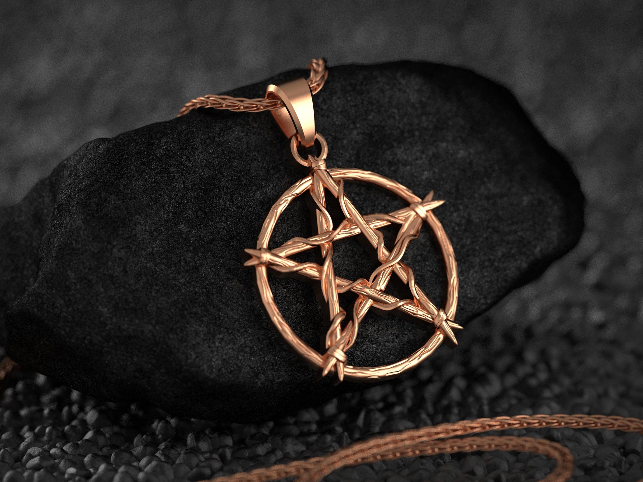 Witchy Twig Pentagram Sterling Silver Pendant For Witch Necklace Altar Witchcraft Pagan Stuff Magic Wiccan Jewely Ostara Witches Gift