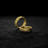 Engraved Sterling Silver Band Ring – Ornamental Scroll Pattern Statement Jewelry