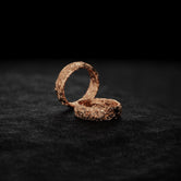 Engraved Sterling Silver Band Ring – Ornamental Scroll Pattern Statement Jewelry