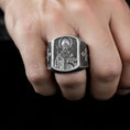Load image into Gallery viewer, Saint Nicholas Ring – Sterling Silver Orthodox Bishop Signet Ring Christian Jewelry
