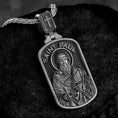 Load image into Gallery viewer, Saint Paul Dog Tag Pendant – Sterling Silver Catholic Medal Necklace Apostle and Patron Saint
