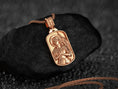 Load image into Gallery viewer, Saint Joan of Arc Dog Tag Pendant – Sterling Silver Catholic Medal Necklace Patron Saint of France
