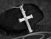 Double-Sided Orthodox Cross – Sterling Silver Russian Slavonic Crucifix Pendant