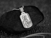 Saint Peter Dog Tag Pendant – Sterling Silver Catholic Medal Necklace Patron Saint of the Papacy