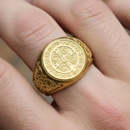 Saint Benedict Ring - Gold