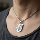German Federal Eagle Pendant – Sterling Silver Bundesadler Coat of Arms Necklace