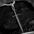 Bild in Galerie-Betrachter laden, Medieval Sword Pendant – Sterling Silver Knight Templar Crusader Cross Necklace
