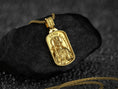 Load image into Gallery viewer, Saint Barbara Dog Tag Pendant – Sterling Silver Catholic Medal Necklace Patron Saint of Protection Personalized
