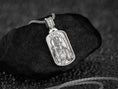 Load image into Gallery viewer, Saint Barbara Dog Tag Pendant – Sterling Silver Catholic Medal Necklace Patron Saint of Protection Personalized
