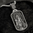 Load image into Gallery viewer, Saint Barbara Dog Tag Pendant – Sterling Silver Catholic Medal Necklace Patron Saint of Protection Personalized
