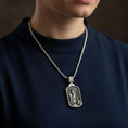 Load image into Gallery viewer, Saint Barbara Dog Tag Pendant – Sterling Silver Catholic Medal Necklace Patron Saint of Protection Personalized
