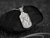 Saint Andrew Dog Tag Pendant – Sterling Silver Catholic Medal Necklace Patron Saint of Scotland