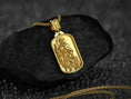 Load image into Gallery viewer, Saint Roch Dog Tag Pendant – Sterling Silver Catholic Medal Necklace Patron Saint of Healing and Protection
