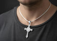 Bild in Galerie-Betrachter laden, Knights Templar Cross Pendant – Sigillum Militum Xpisti Seal Necklace, Medieval Crusader Symbol in Silver
