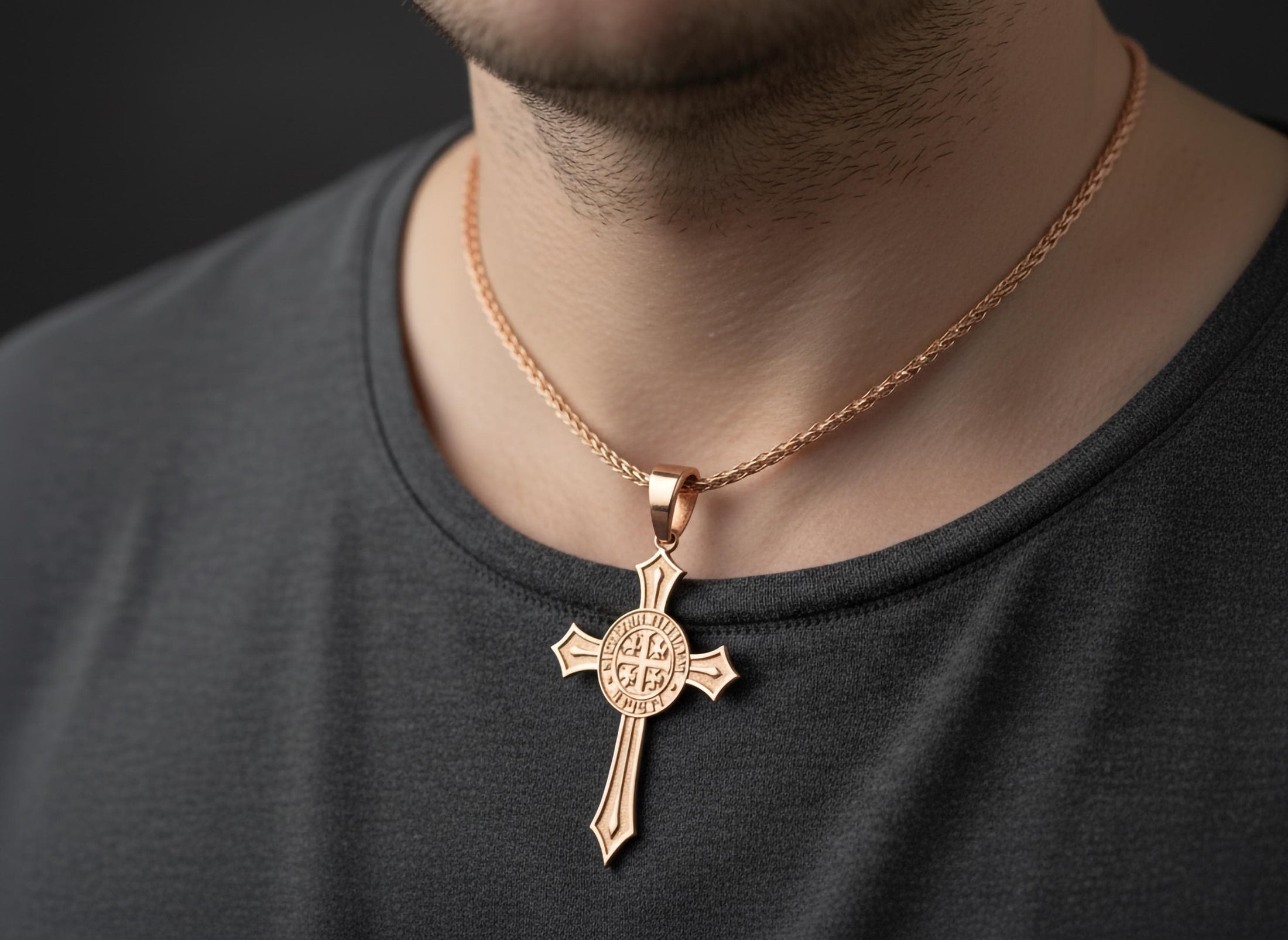 Knights Templar Cross Pendant – Sigillum Militum Xpisti Seal Necklace, Medieval Crusader Symbol in Silver