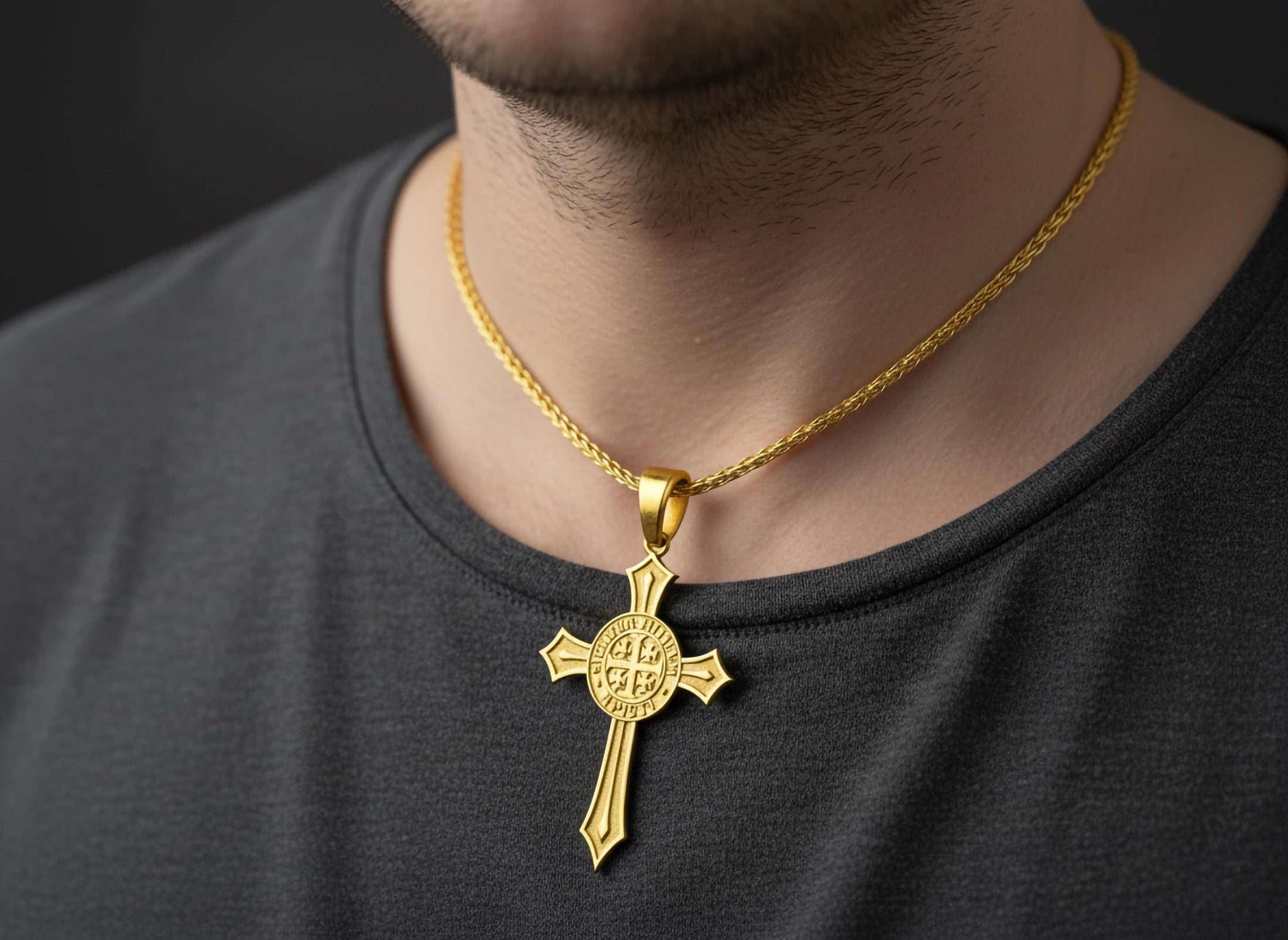 Knights Templar Cross Pendant – Sigillum Militum Xpisti Seal Necklace, Medieval Crusader Symbol in Silver
