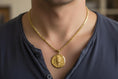 Load image into Gallery viewer, Gold Lion Pendant - Engravable
