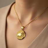 Gold Lioness Pendant - Engravable