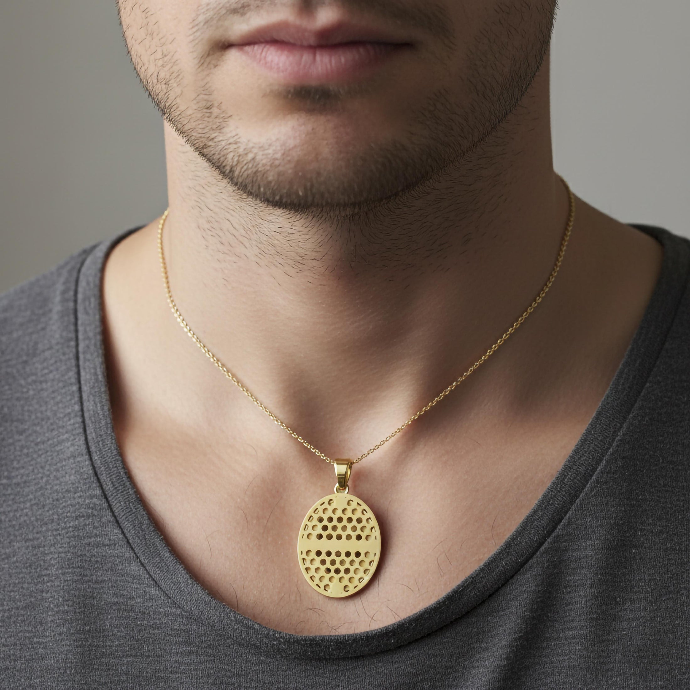 Gold Tiger Pendant - Engravable