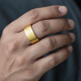 Valknut Ring with Flower of Life Pattern – Sterling Silver Viking Norse Mythology Band for Men